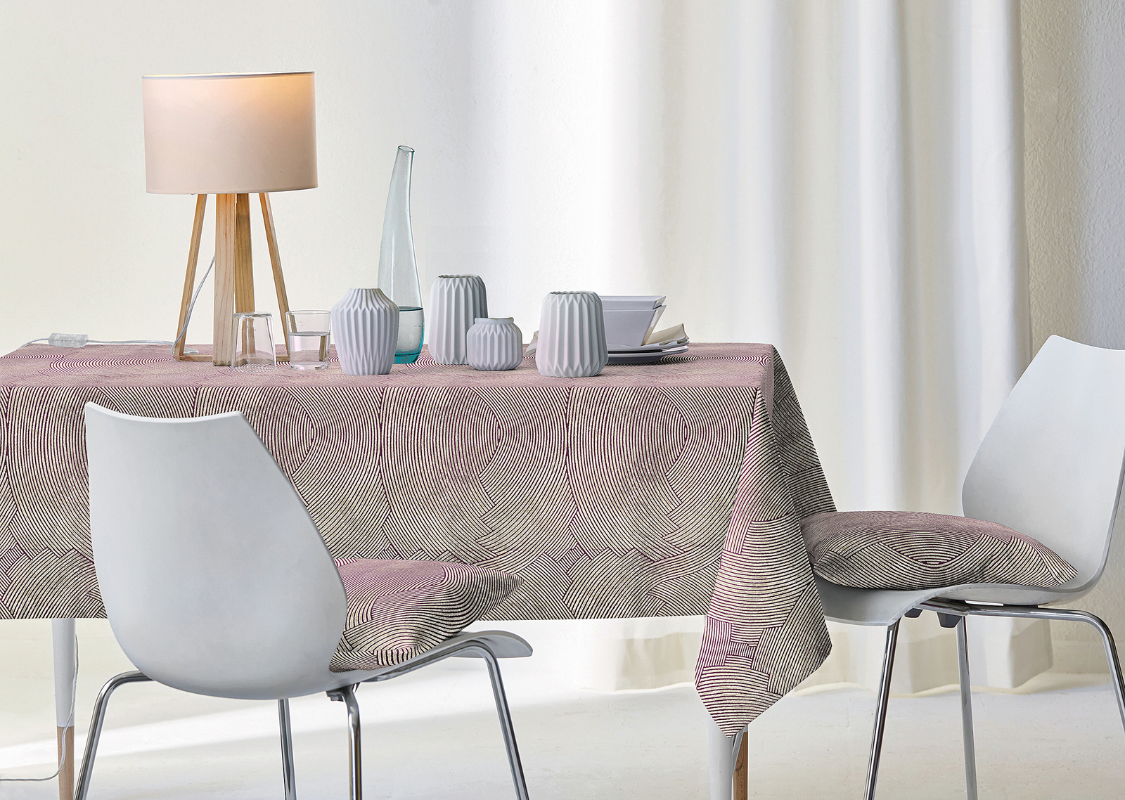 home24 Tafelkleed Loft Style Vierkant Paars 85 x 85 cm