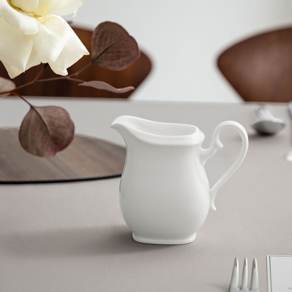 Milch- und Zuckerset VILLEROY & BOCH "Milch- und Zuckerset Royal 2er Set weiß", weiß, 2, Porzellan, Geschirr-Sets, Milch- und Zuckerset, Spülmaschinengeeignet, Mikrowellengeeignet