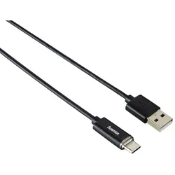 Hama 00074255 USB Kabel 1 m USB 2.0 USB A USB C Schwarz