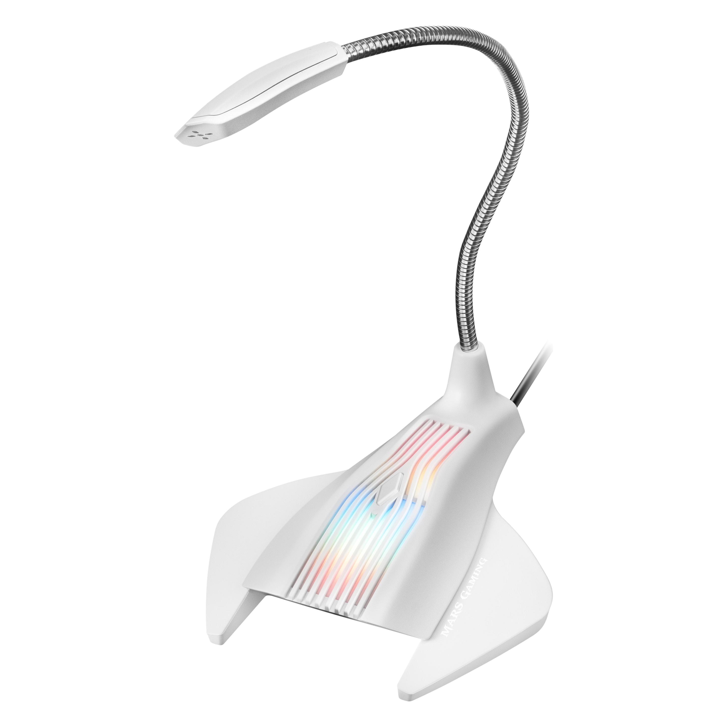 Mars Gaming Microphone Sur Pied Mmic RGB (Blanc) (MMICW)