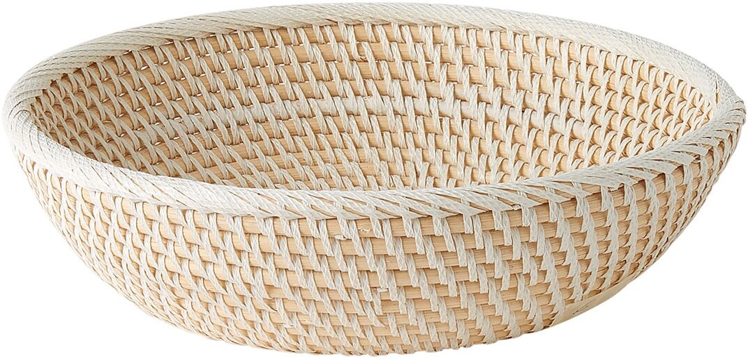 El Corte Inglés Panera de ratán blanco Malang . Blanco