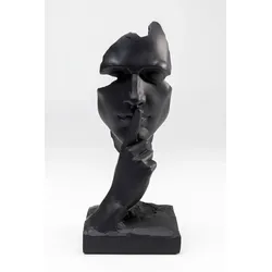 KARE DESIGN Deko-Objekt Quiet Face Polyresin Schwarz
