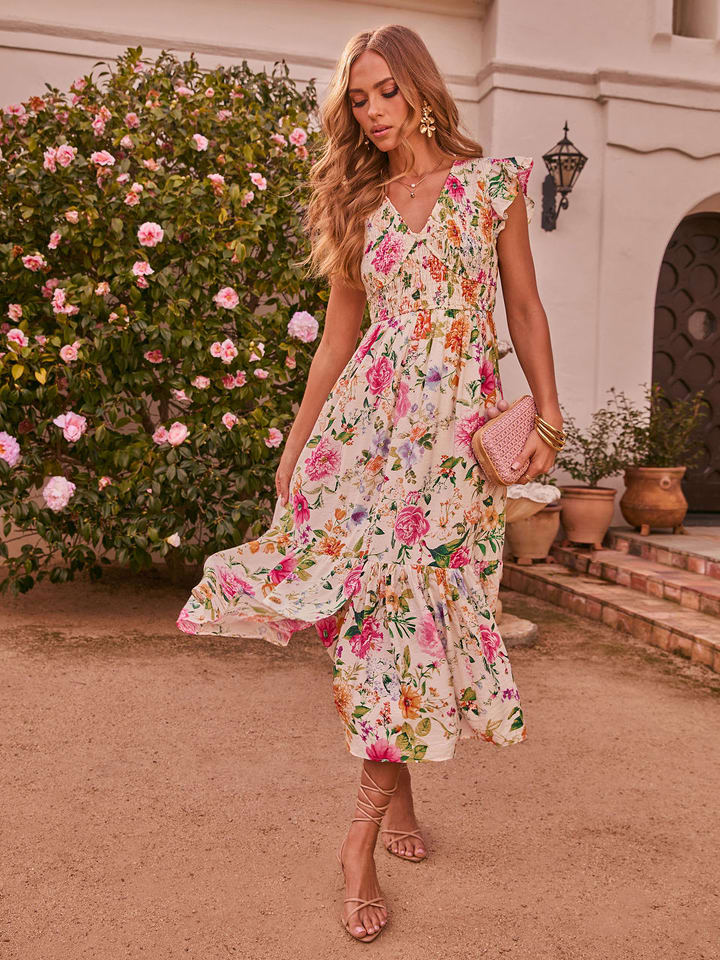 LA Angels Kleid in Beige - XL