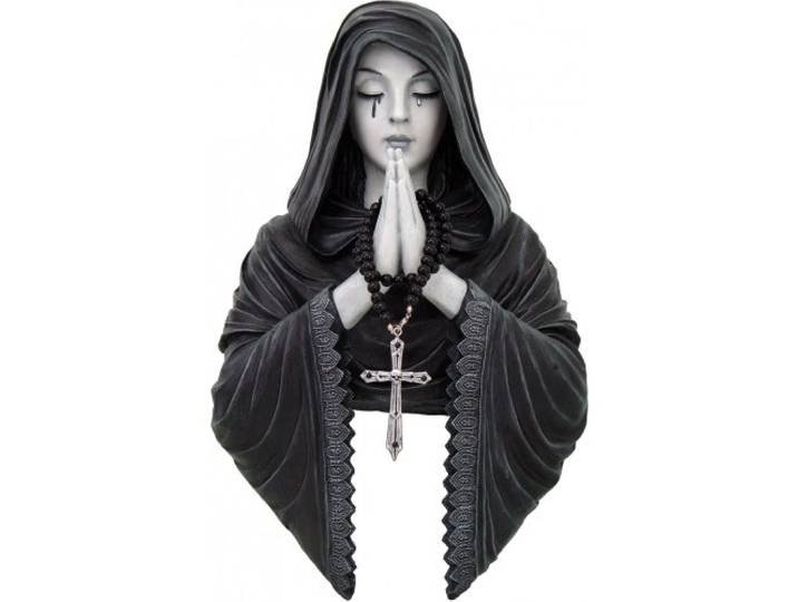 Nemesis Now Gothic Gebed Muurplaat 39cm Zwart, Polyresin