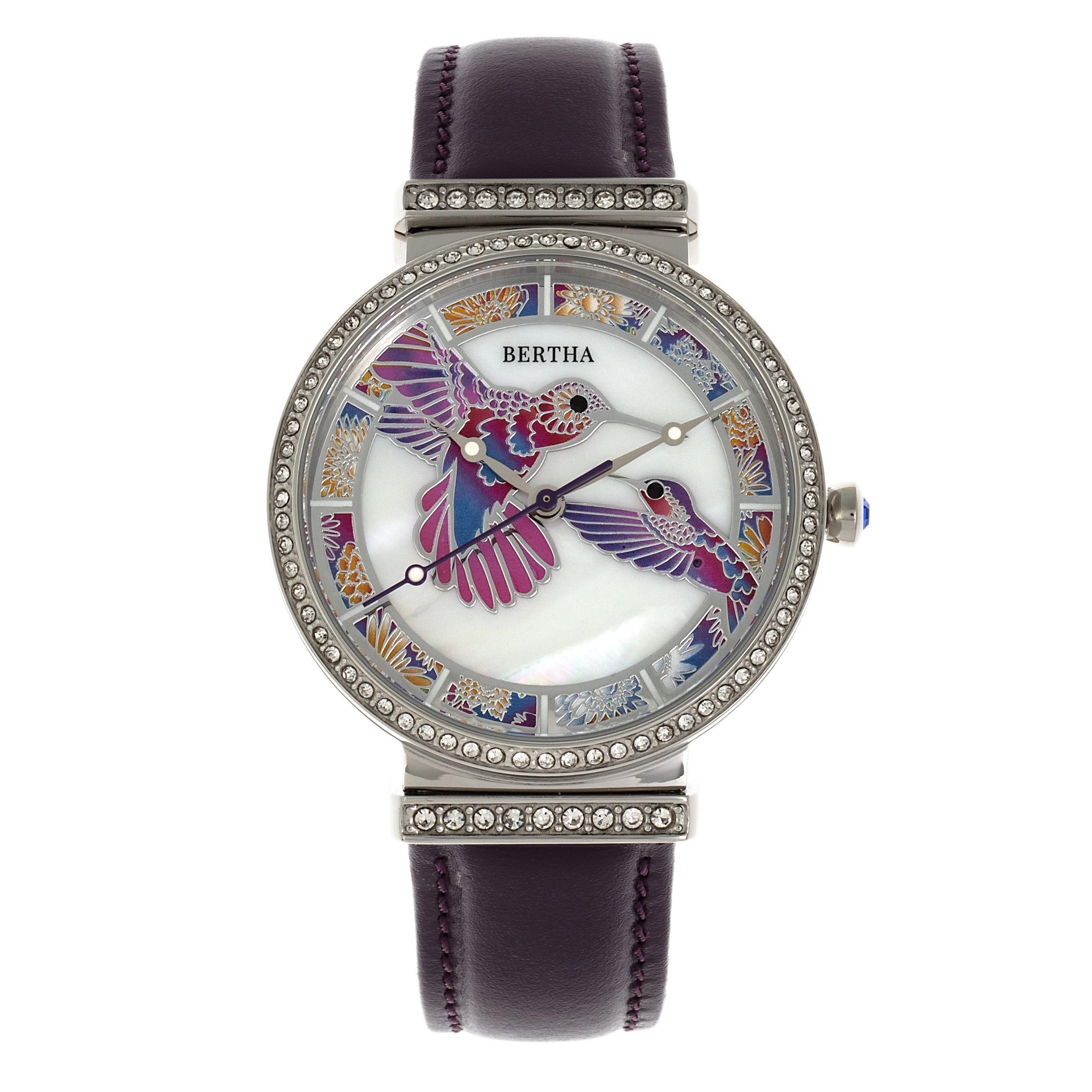 Bertha Emily Moeder-van-Parels Leren Horloge