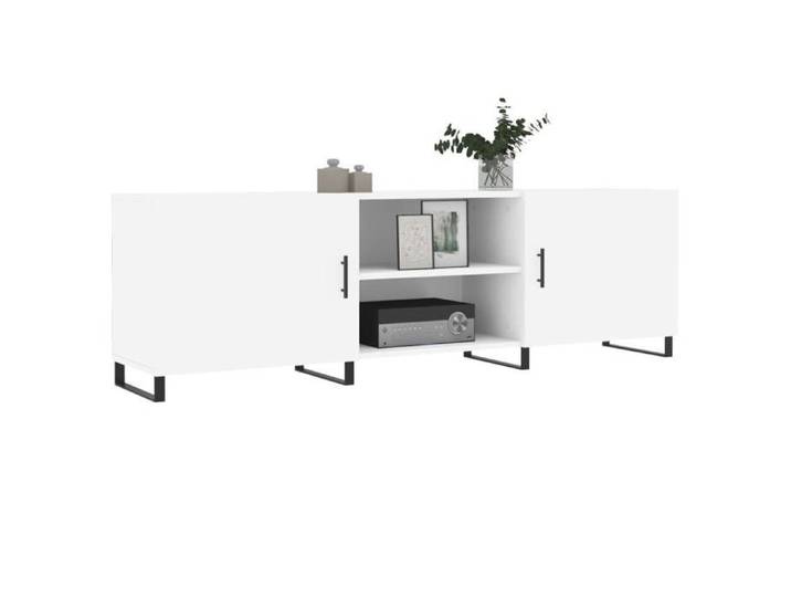 CHIC Blanc Meuble TV Moderne - ZENCORE - MEUBLE DE SEJOUR - Cabinet TV - blanc 150x30x50cm - Bois d'ingénierie 6073