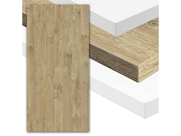 boho office® Schreibtischplatte, Tischplatte 160x80 cm Melamin - Wildeiche - 25 mm Stärke, Belastbarkeit bis 120 kg, hohe Kratzfestigkeit, seidenmatt glänzend