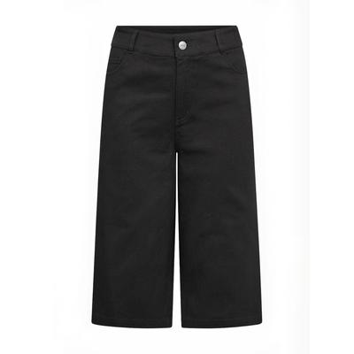 Shorts WASABI CONCEPT "Wasabi Concept Shorts WA-CABRINA", Damen, Gr. 40, Normalgrößen, schwarz (9999 schwarz), Obermaterial: 97% Baumwolle, 3% Elasthan, Hosen Shorts