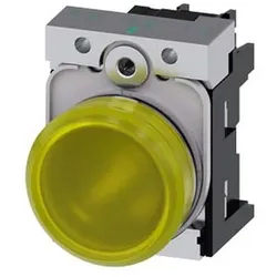 Siemens Leuchtmelder 22mm rund gelb Linse glatt