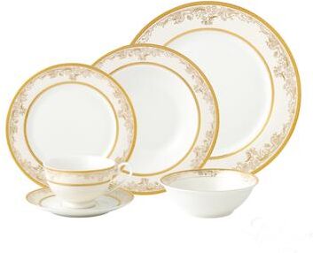 24 Piece Dinnerware Set-Bone China, Service for 4 by Lorren Home Trends