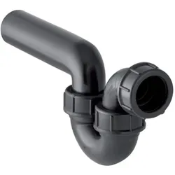 Geberit Rohrbogengeruchsverschluss 152046161 DN 56/56, Einlauf/Abgang horizontal, PE-HD, schwarz