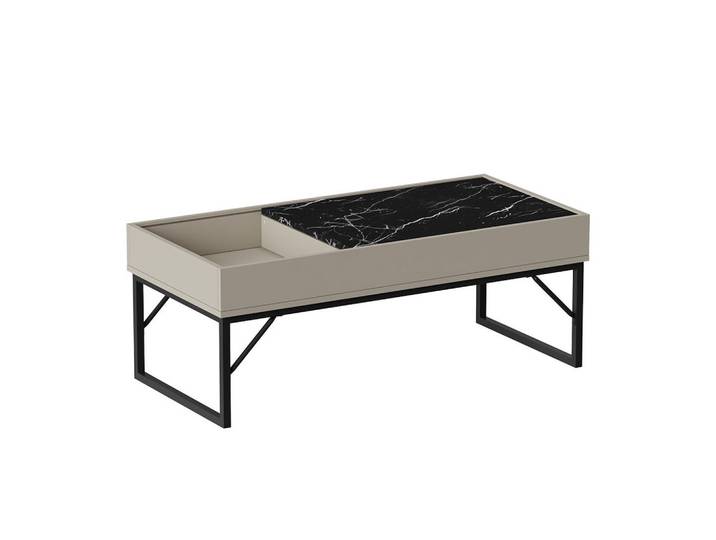 Vicco Couchtisch Lunero Creme 105 x 50 cm, Rechteckig, 105x40x50 cm, Wohnzimmer, Wohnzimmertische, Couchtische