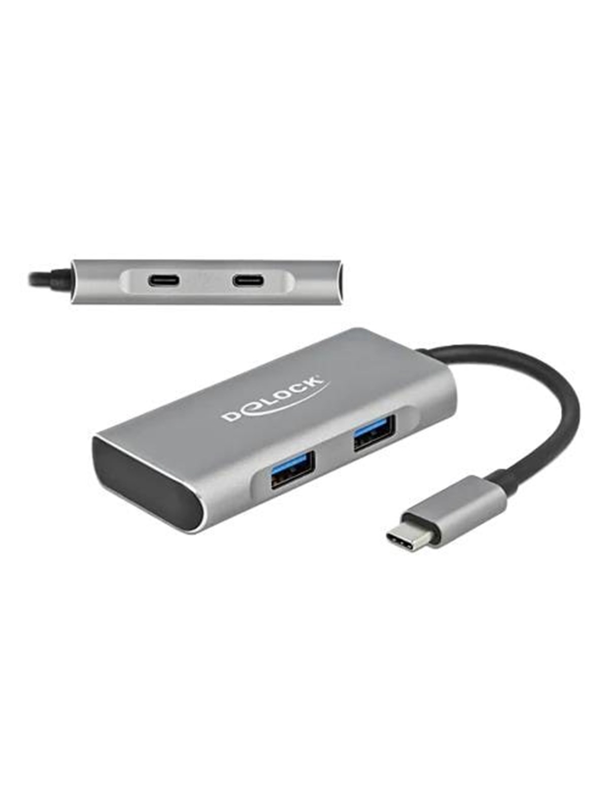 DeLOCK - hub - 4 ports USB-Hubs - USB 3.0 - 4 - silber