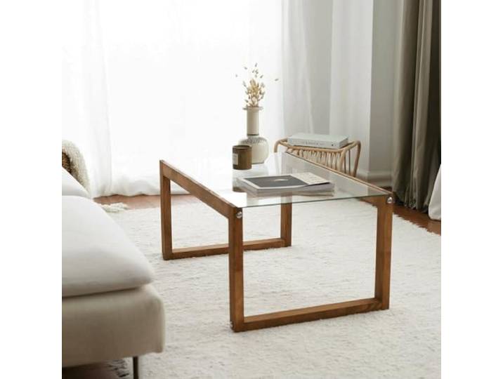 Dmora Couchtisch Gomeisa 85x55x40cm Braun mit Zeitschrift