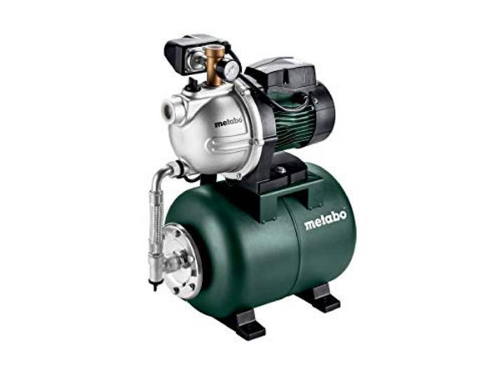 metabo 600981000 HWW 3500/25 G 900 W Station d'eau domestique 25 l\, boîtier acier inox\, hauteur refoulement 45 m\, avec clapet anti-retour et ruban étanche