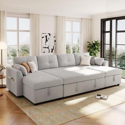 107inch Modern Sofa Bed with Ample Storage Space and USB ports for Living Room