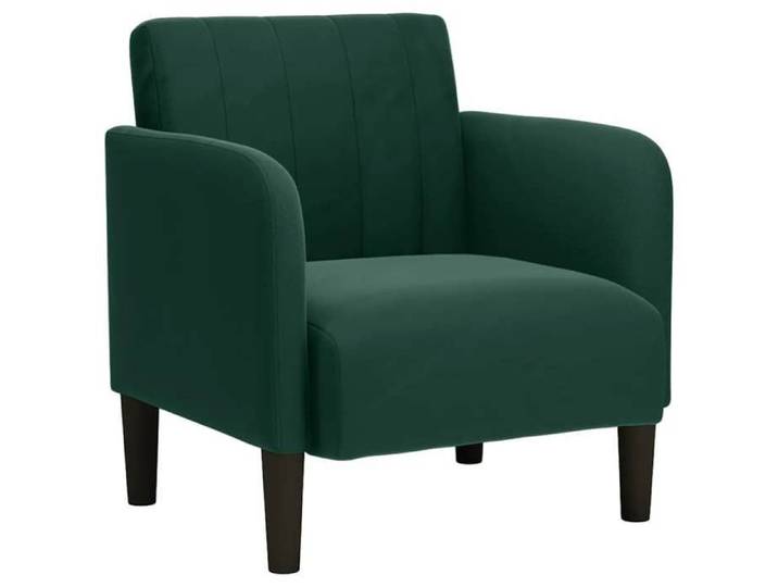Style minimaliste - Siège de salon - Fauteuil avec accoudoirs vert foncé 54 cm velours - Pour Relaxation dfa4497312