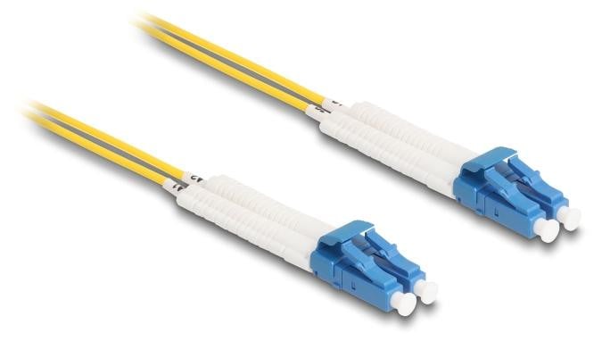 Delock vezeloptische kabel LC duplex naar LC duplex, singlemode OS2, buigbestendig, 0,5 meter