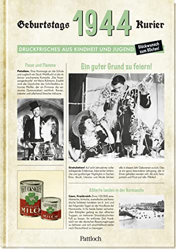 Pattloch Verlag - 1944 - Geburtstagskurier: Druckfrisches aus Kindheit und Jugend Geburtstagszeitung als Geschenk zum 80. Geburtstag (Geschenke für runde Geburtstage 2024 und Jahrgangsbücher) - Preis vom 13.10.2026 11:25:28 h