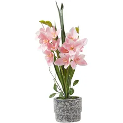 KUNSTBLUME Orchidee rosa im Deko-Topf, 58 cm