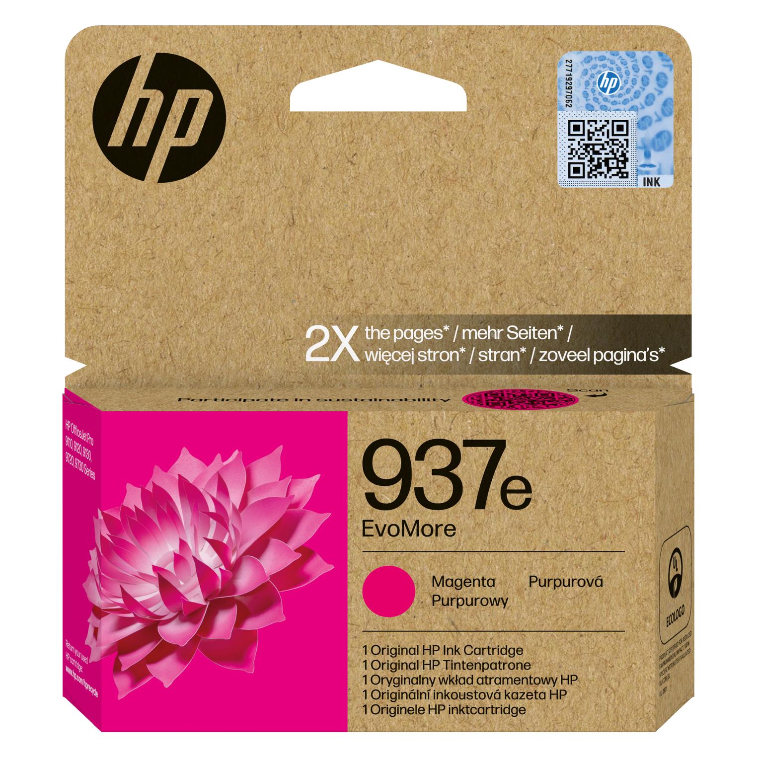 HP 4S6W7NE#CE1 937e EvoMore OJ PRO Tinte magenta 1650Seiten (M) (4S6W7NE#CE1)