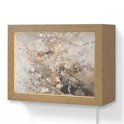 WANDLEUCHTE Mandelblüte - Kunst - Van Gogh - Beige - Abstrakt Wandlampe 20x15 cm Wandlampe