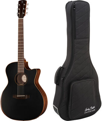 Harley Benton CLG-70SR CE SBK w/SafeBag naturel mat avec table noire
