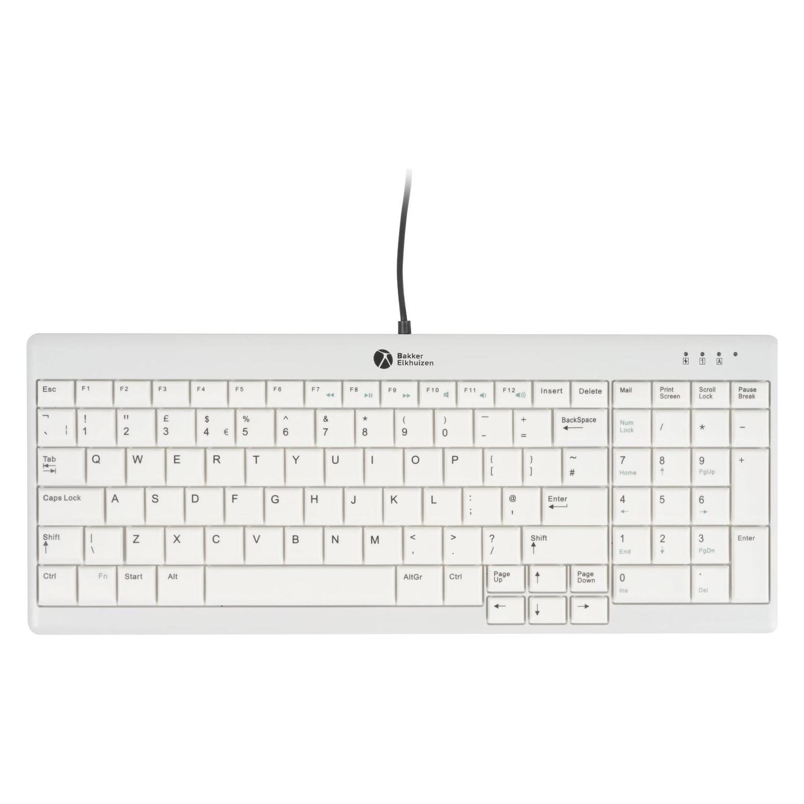 Bakker Elkhuizen BNEU960V2DE BAKKER Ultraboard 960 V2 Tastatur DE mit Kabel QWERTZ (DE, Kabelgebunden) (BNEU960V2DE)