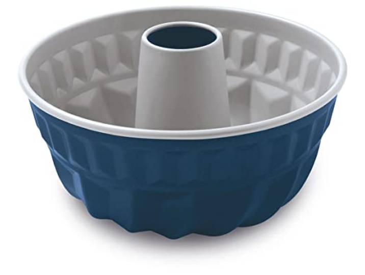 Guardini, Linea XBake, puddingvorm met kegel, 23 cm, staal met anti-aanbaklaag, milieuvriendelijk, grijs/blauw