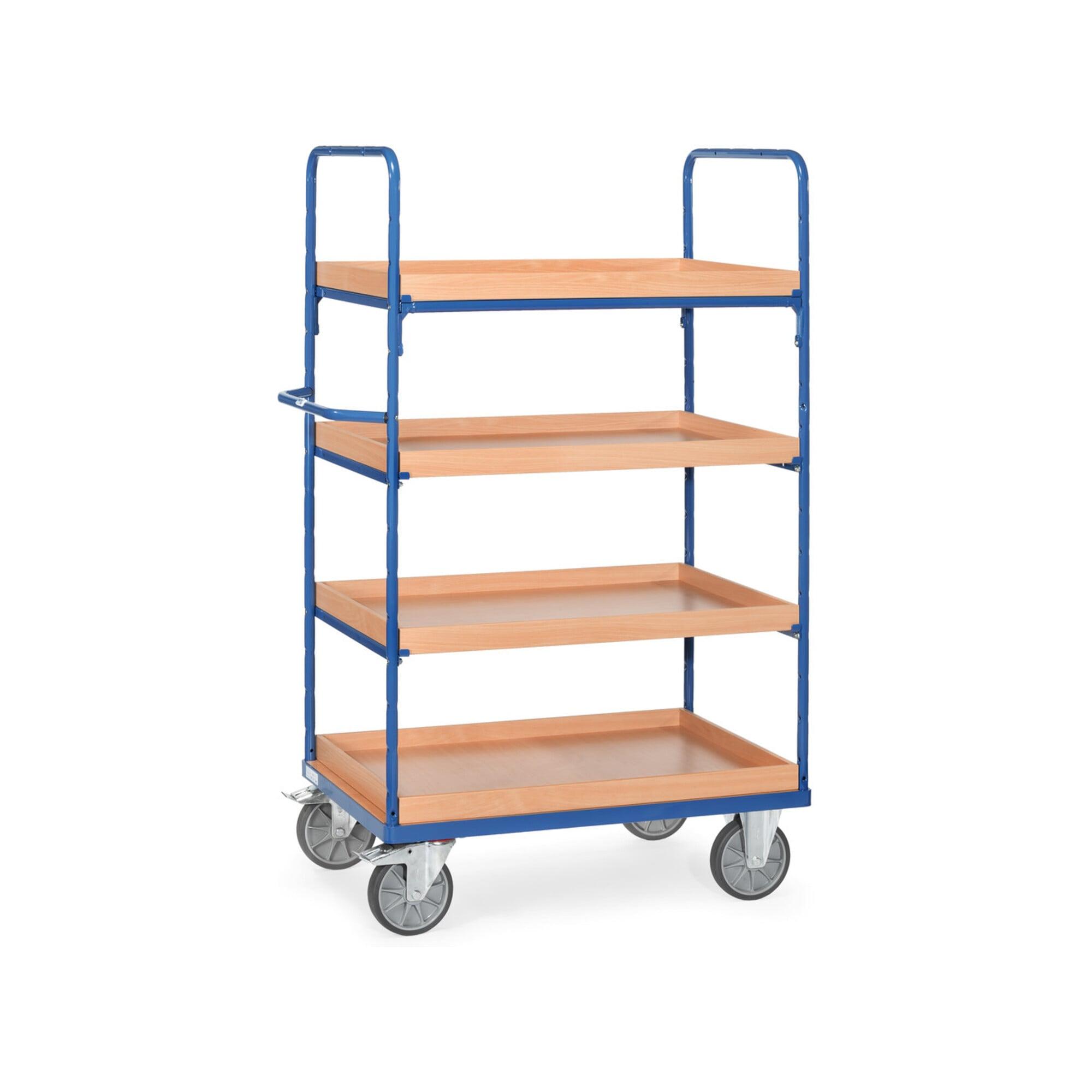 fetra Etagenwagen 8321 mit Kästen - Tragkraft 600kg TPE-Reifen)