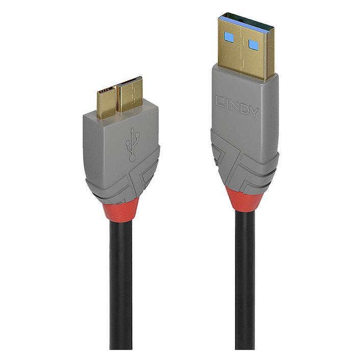 Lindy USB A auf Micro B (3 m, USB 3.2 Gen 1) (36768)
