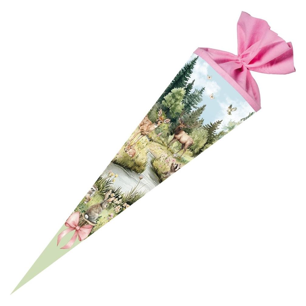 Nestler Schultüte Waldzauber 70cm mit Filzverschluss (69 cm, 1x) (71363612)