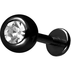 Titan Labret mit Innengewinde KRISTALL