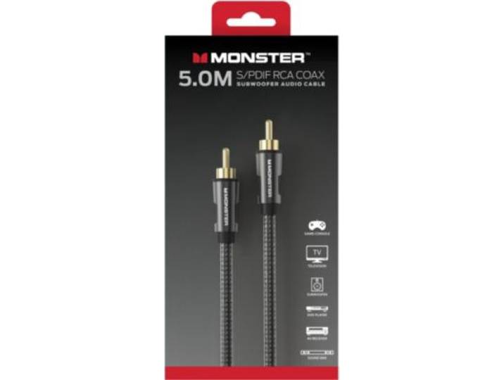 Monstercable - Câble Rca Subwoofer Rca M/M 5m