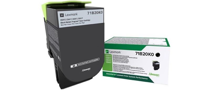 Lexmark 71B20K0 Rückgabe-Tonerkasette Schwarz 3.000 Seiten