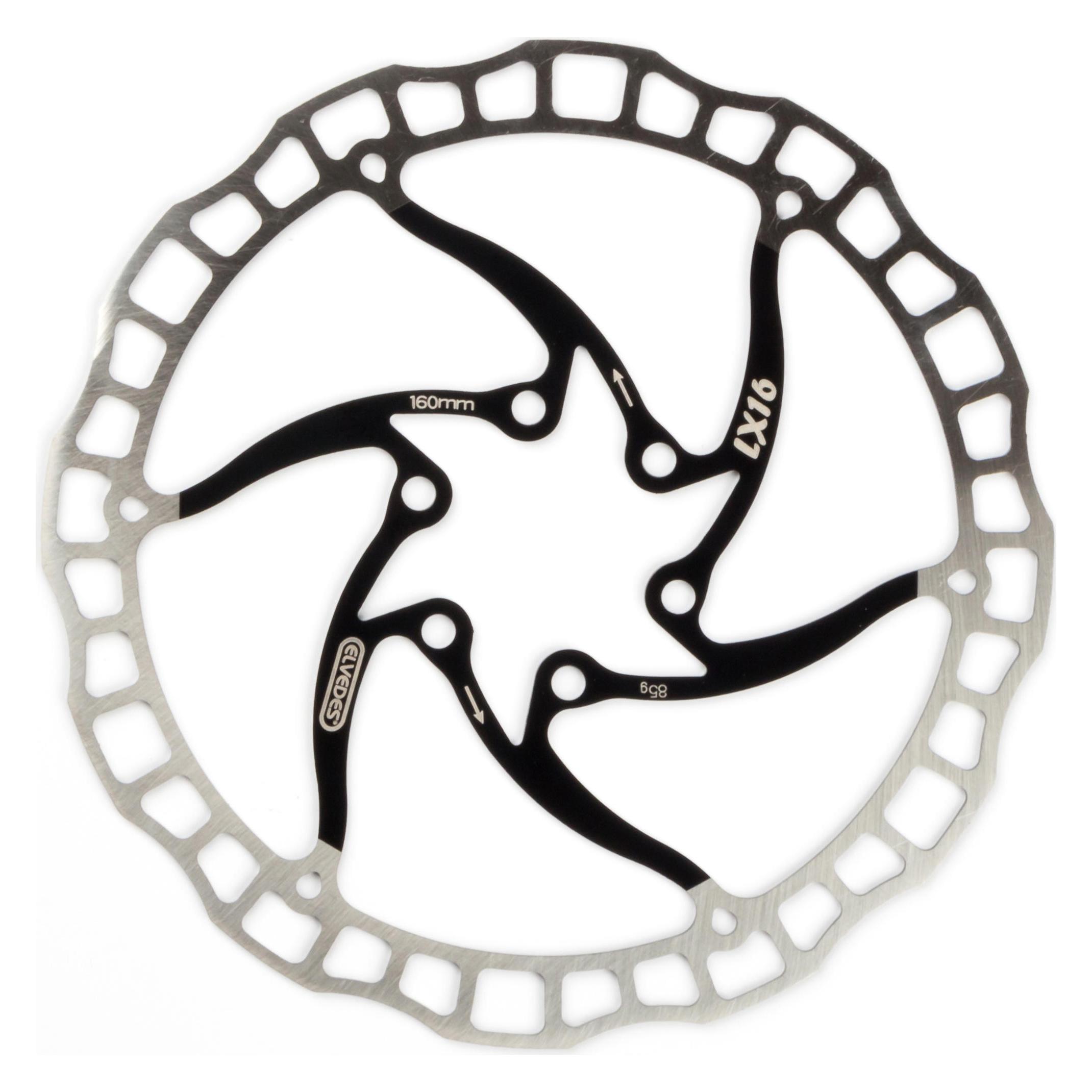 Elvedes LX16 Bremsscheibe Schwarz 160 mm (160 mm) (2015194)