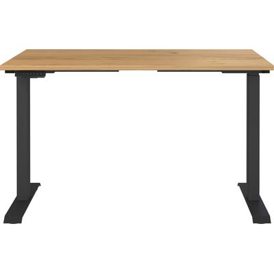 Schreibtisch GERMANIA "Jet", braun (navarra, eiche, nachbildung, schwarz, schwarz, navarra, eiche, nachbildung), B:120cm H:72cm T:80cm, Tische, Schreibtisch, moderne Farbvariationen, Breite 120/140/160/180 cm, Made in Germany