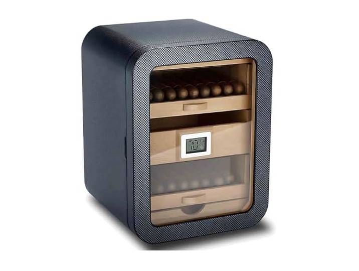 Leilaohu Humidor Mit Hygrometer Und Befeuchter, Zigarrenhumidore, Humidor Aus Zedernholz, Schrank Für 110 Zigarren, Für Zu Hause Und Bars C,Withoutskylight