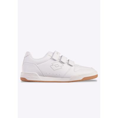 Sneaker LOTTO, Damen, Gr. 38, Textil, weiß (weiß, leuchtendesgrau), Synthetik, Textil, Schuhe Sneaker, mit drei praktischen Klettverschlüssen