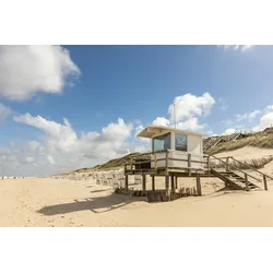 Leinwandbild STRANDHÜTTE (BHT 120x80x3 cm) - bunt - BHT 120x80x3 cm