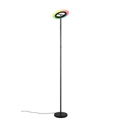 LED Stehlampe Standlampe Leselampe schwarz RGBW Farbwechsler dimmbar H 175 cm