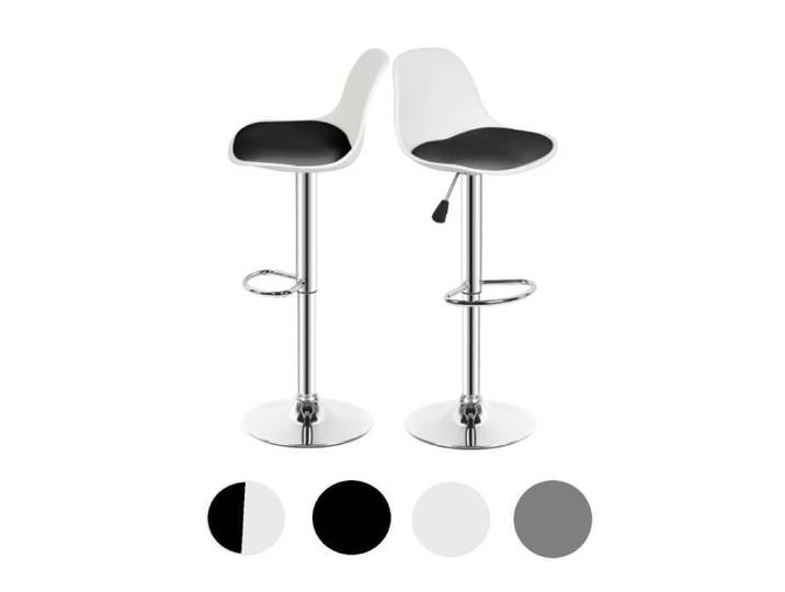 Tabouret de bar - HUOLE - CIFUNZERO - Blanc et noir - Confortable et élégant