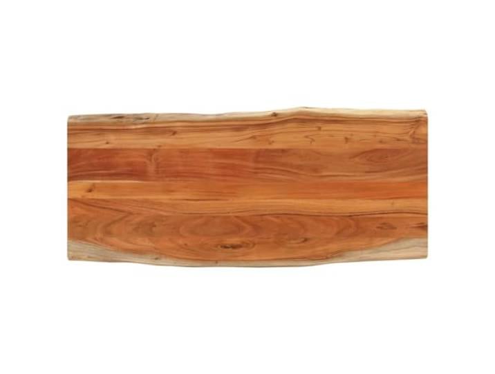 PTUGUOF Akazienholz Tischplatte 140x60x3,8cm Rechteckig Massivholz Baumkante, Für Bartisch Beistelltisch, Möbelprojekte, Einfache Reinigung