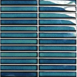 Keramikmosaik Premium Mosaik Kit Kat aqua blau 30x30 cm glänzend MOSKK2AQBL