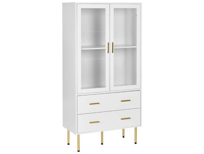 Armoire vitrine MILORA 80 cm Blanc