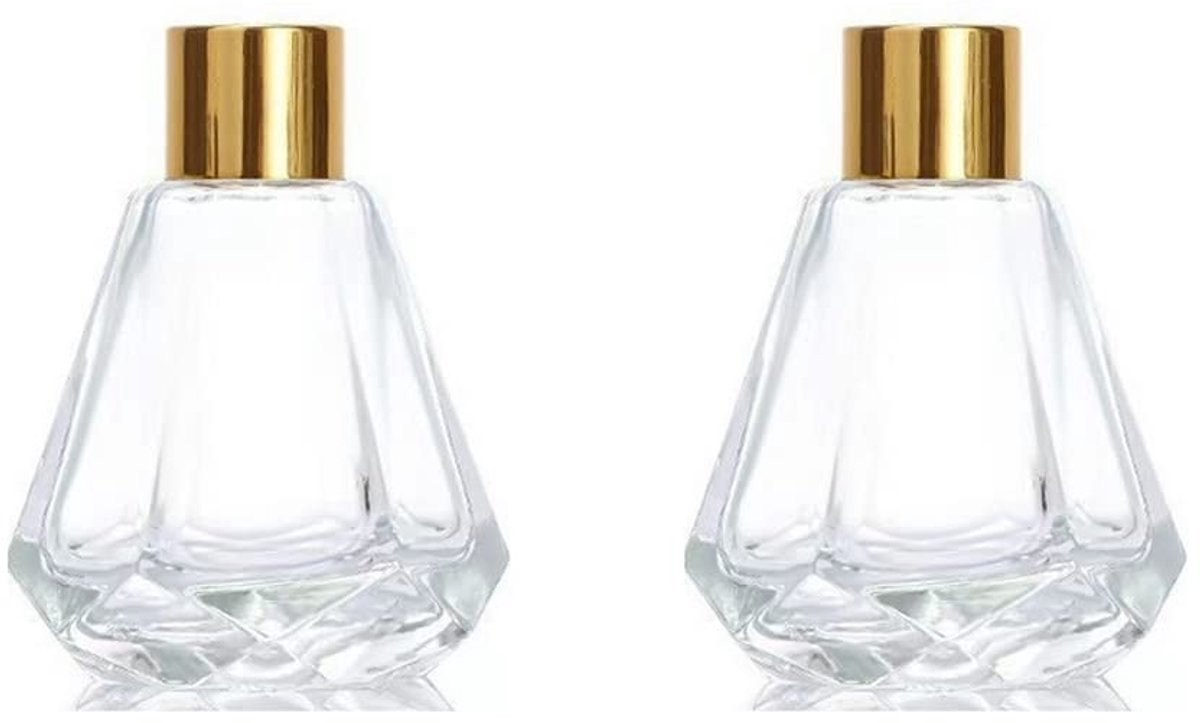 Dailygoods Diffuserfles 60ml - Glazen fles voor aromatherapie en geurstokjes