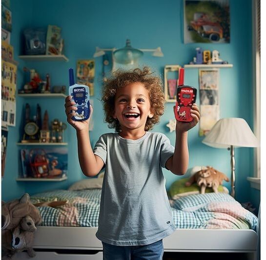 OTL Technologies SH1212 Sonic the Hedgehog Walkie Talkie Set - Blue & Red