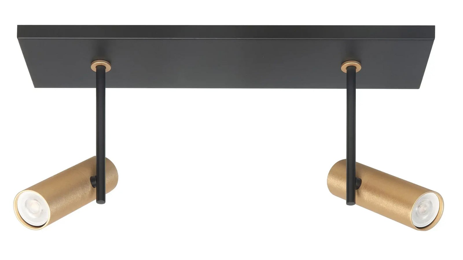 Highlight Spot Trend LED wandlamp 2-lichts zwart goud L 40 cm inclusief mini GU10