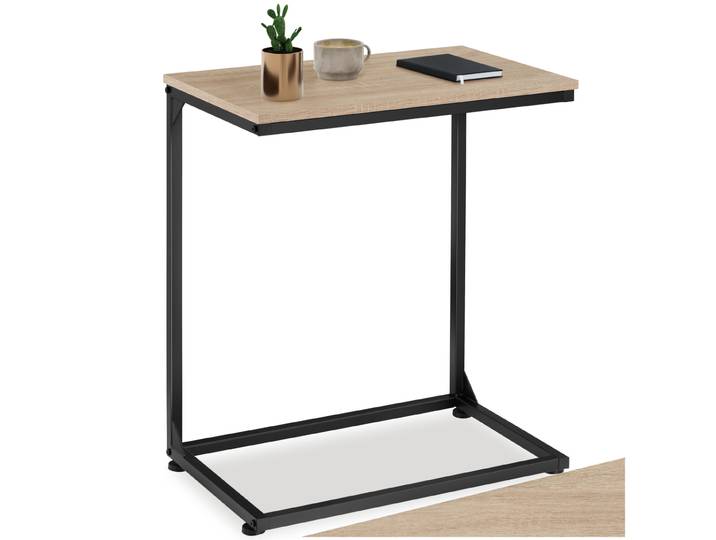 Beistelltisch Cardiff 55,5x35x67cm - Industrial Holz hell, Eiche Sonoma