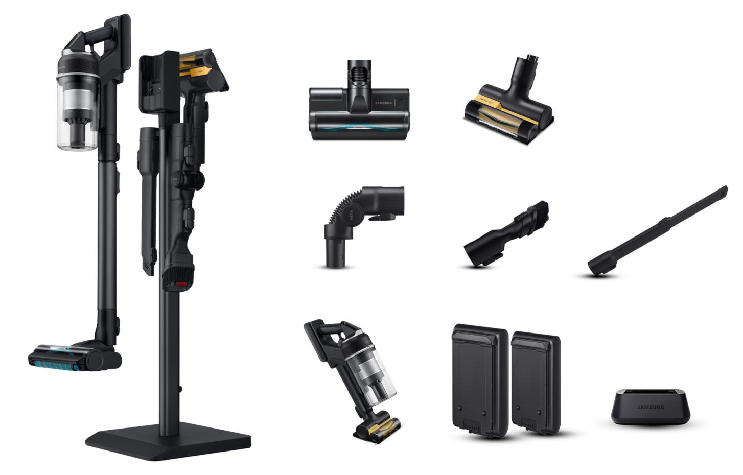 Samsung VS70H28GTK/WA, 2-in-1-Stabstaubsauger, Beutellos, Schwarz, 0,8 l, Trocken, HEPA